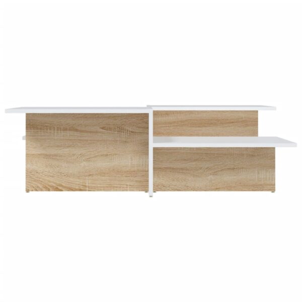 vidaXL Coffee Tables 2 pcs Sonoma Oak and White Engineered Wood - Image 4