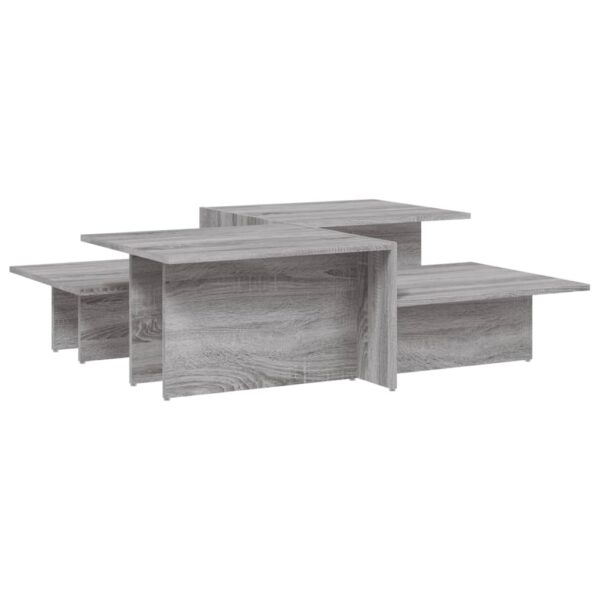 vidaXL Coffee Tables 2 pcs Gray Sonoma Engineered Wood - Image 2