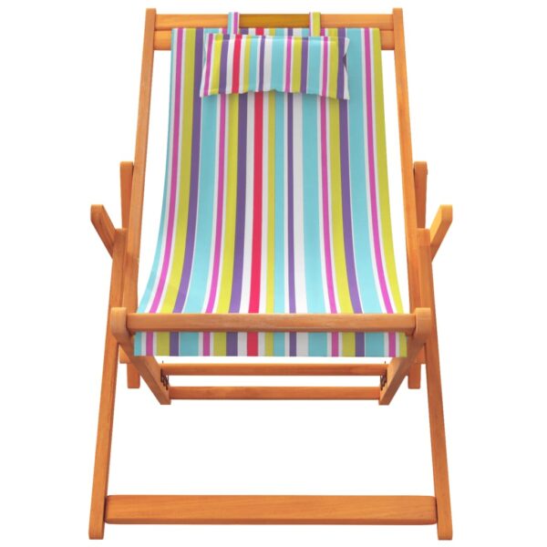 vidaXL Folding Beach Chairs 2 pcs Multicolor Fabric - Image 4