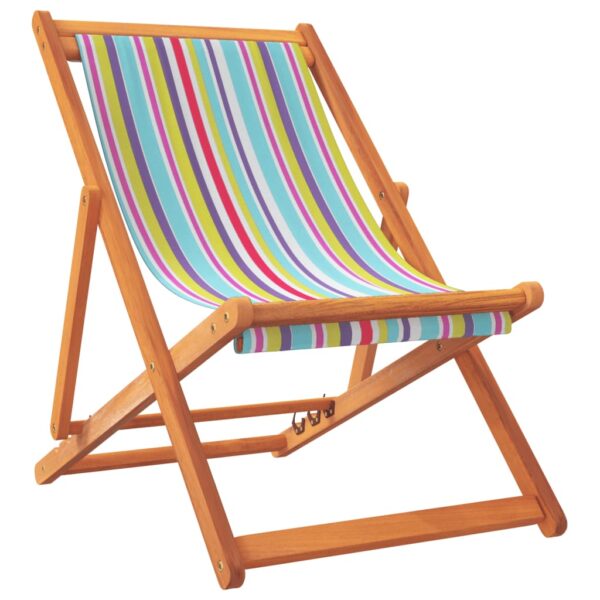 vidaXL Folding Beach Chairs 2 pcs Multicolor Fabric - Image 3