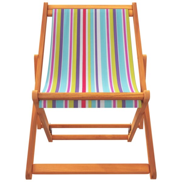 vidaXL Folding Beach Chairs 2 pcs Multicolor Fabric - Image 4