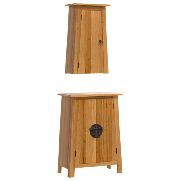 vidaXL 2 Piece Bathroom Furniture Set Solid Wood Pine - Image 2