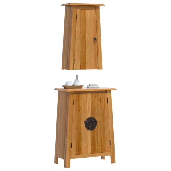 vidaXL 2 Piece Bathroom Furniture Set Solid Wood Pine - Image 3