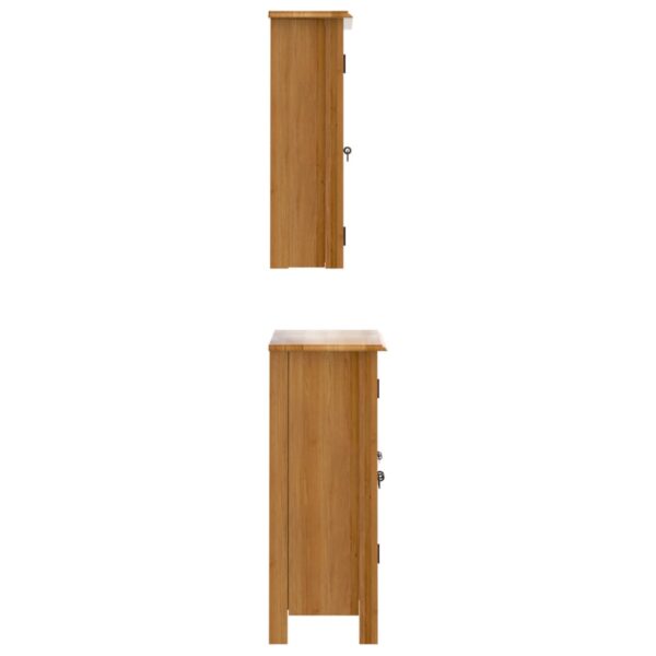 vidaXL 2 Piece Bathroom Furniture Set Solid Wood Pine - Image 6