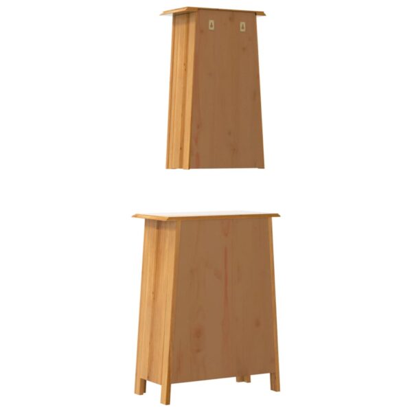 vidaXL 2 Piece Bathroom Furniture Set Solid Wood Pine - Image 7