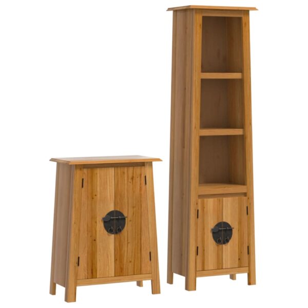 vidaXL 2 Piece Bathroom Furniture Set Solid Wood Pine - Image 2