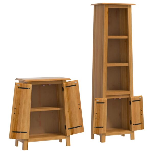 vidaXL 2 Piece Bathroom Furniture Set Solid Wood Pine - Image 4