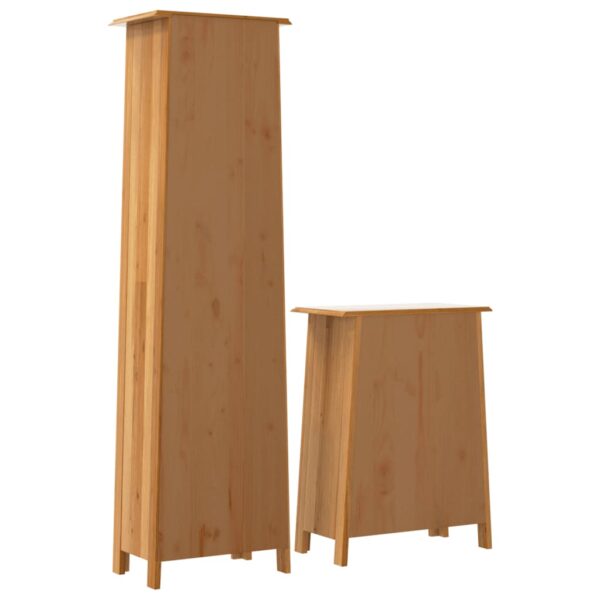 vidaXL 2 Piece Bathroom Furniture Set Solid Wood Pine - Image 7