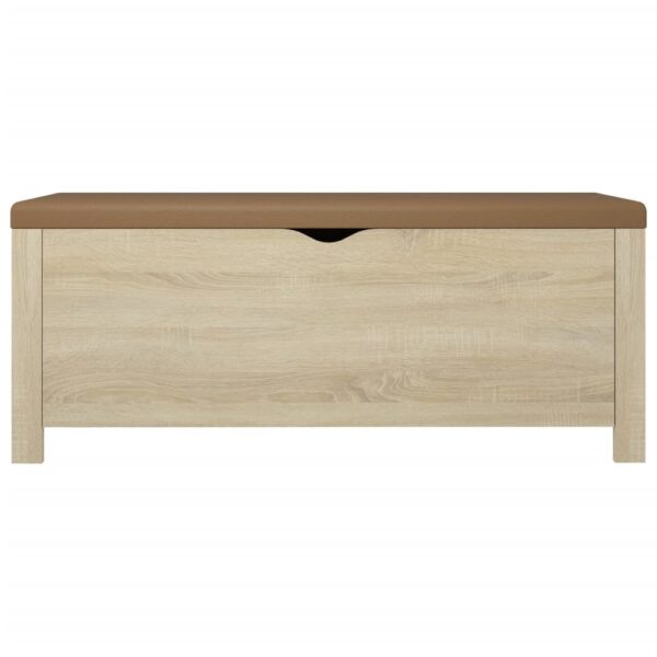 vidaXL Storage Box with Cushion Sonoma Oak 41.3"x15.7"x17.7" - Image 5