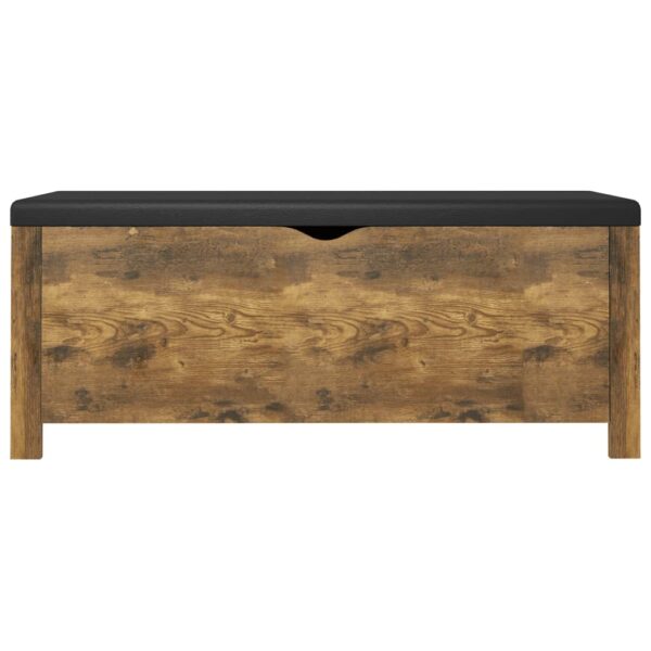 vidaXL Storage Box with Cushion Smoked Oak 41.3"x15.7"x17.7" - Image 5